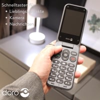 Telefon mobil cu clapetă Doro Leva E20 4G pentru seniori - negru 5