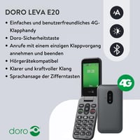 Telefon mobil cu clapetă Doro Leva E20 4G pentru seniori - negru 2