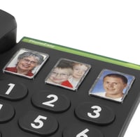 Doro PhoneEasy 331ph káblový telefón s veľkými tlačidlami a 3 tlačidlami s fotografiami – čierny 5