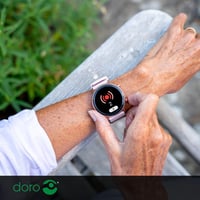 Inteligentné hodinky Doro pre seniorov – dotykové inteligentné hodinky s krokomerom, monitorom aktivity, vodotesný fitness tracker pre mužov a ženy 6