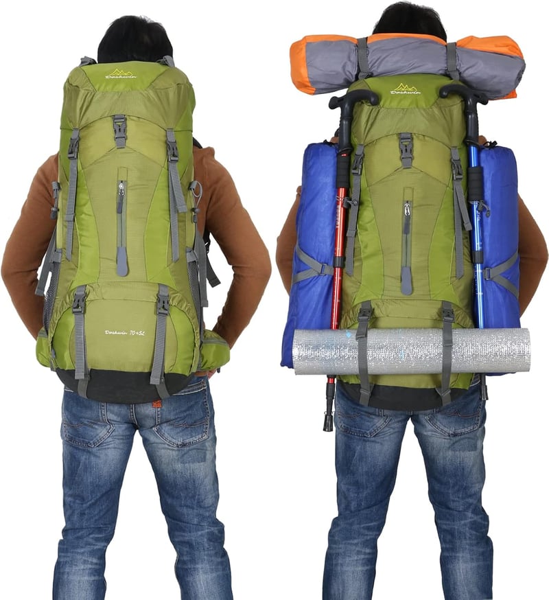 Doshwin 70L Trekking Hátizsák Esővédővel - Camping és Túrázáshoz