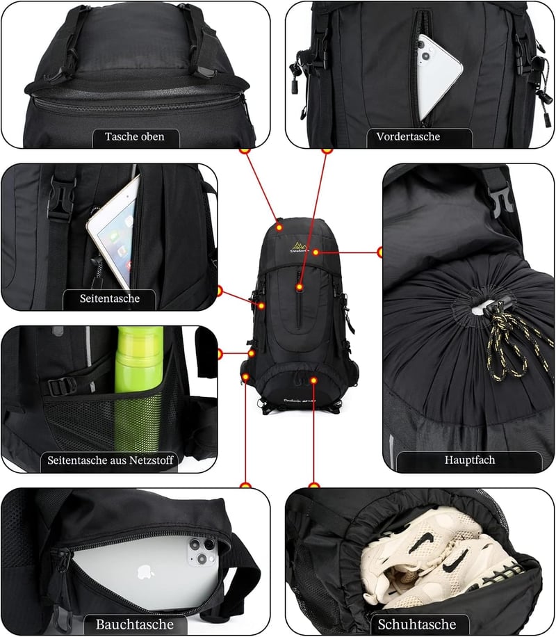 Doshwin 70L trekking hátizsák férfiaknak és nőknek