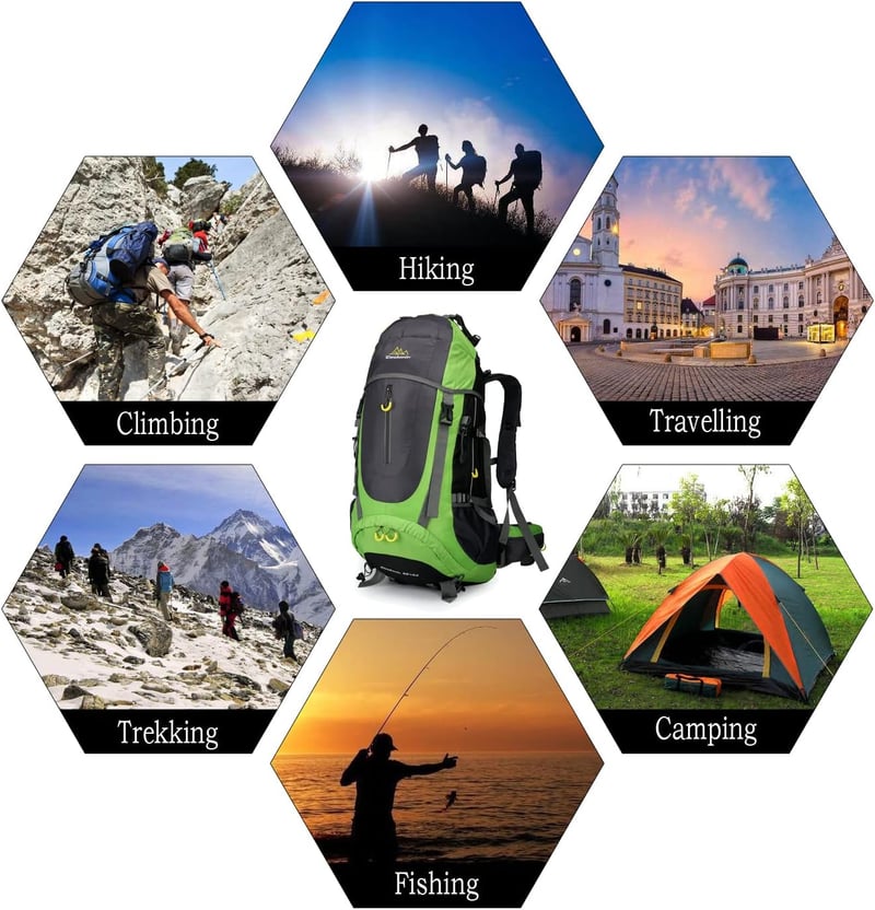 Doshwin 70L Trekking Hátizsák Férfiaknak és Nőknek Camping Utazáshoz