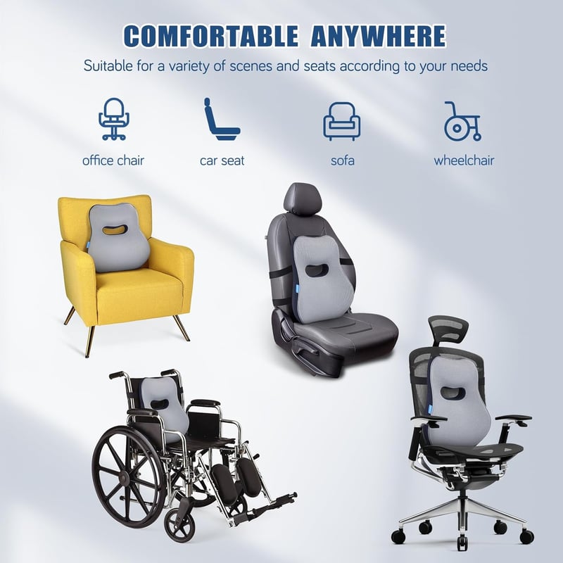 Doteonyou Lumbar Support Párna Irodai Székhez és Autóhoz