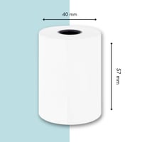 Termopapier do pokladníc Double Dragon 57x40 mm, 200 ks - pre PDQ, POS, EPOS, EFTPOS terminály, kompatibilné s Barclaycard, Verifone, Ingenico, Worldpay, biele 3