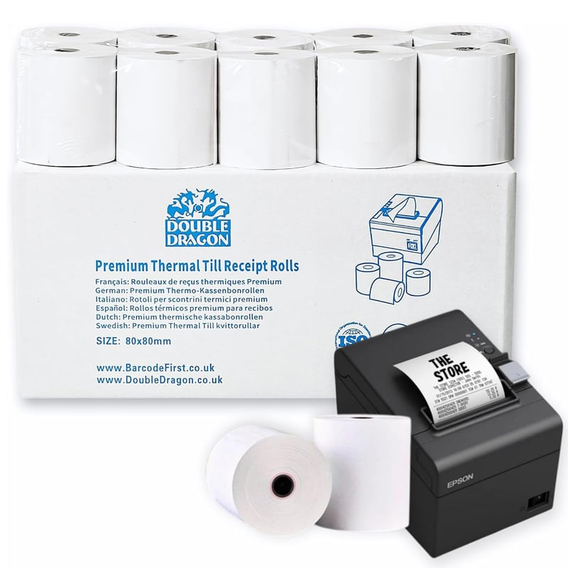 Termopapier do pokladne Double Dragon 80x80 mm - 10 ks