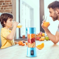 DoubleCare Hordozható USB Turmixgép - 380ml Kék Mini Smoothie Készítő, 6 Pengés Gyümölcsturmix, Shake és Bébiétel Keverő, Intelligens Bizton 6