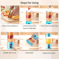 DoubleCare Hordozható USB Turmixgép - 380ml Kék Mini Smoothie Készítő, 6 Pengés Gyümölcsturmix, Shake és Bébiétel Keverő, Intelligens Bizton 5