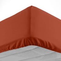 Napínacia plachta Douceur d'Intérieur Lina 180x200 cm, terakota, 100% bavlna, na manželskú posteľ 4