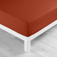 Napínacia plachta Douceur d'Intérieur Lina 180x200 cm, terakota, 100% bavlna, na manželskú posteľ 1