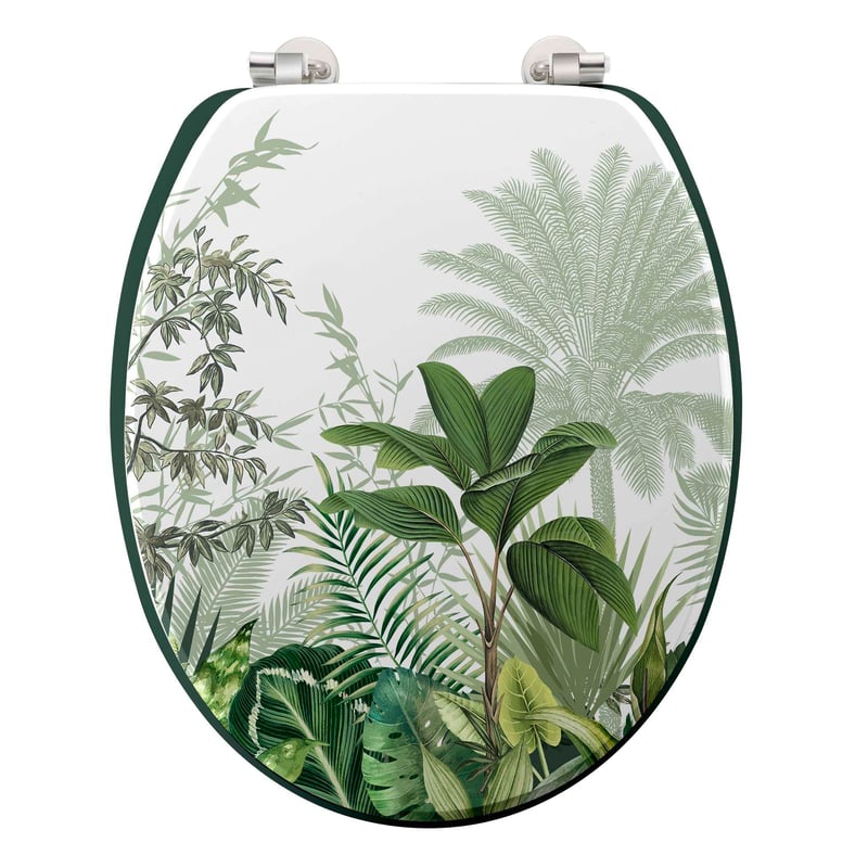 Capac WC Douceur d'Intérieur Vagabonde cu balamale metalice, MDF, verde, 37 x 47 cm