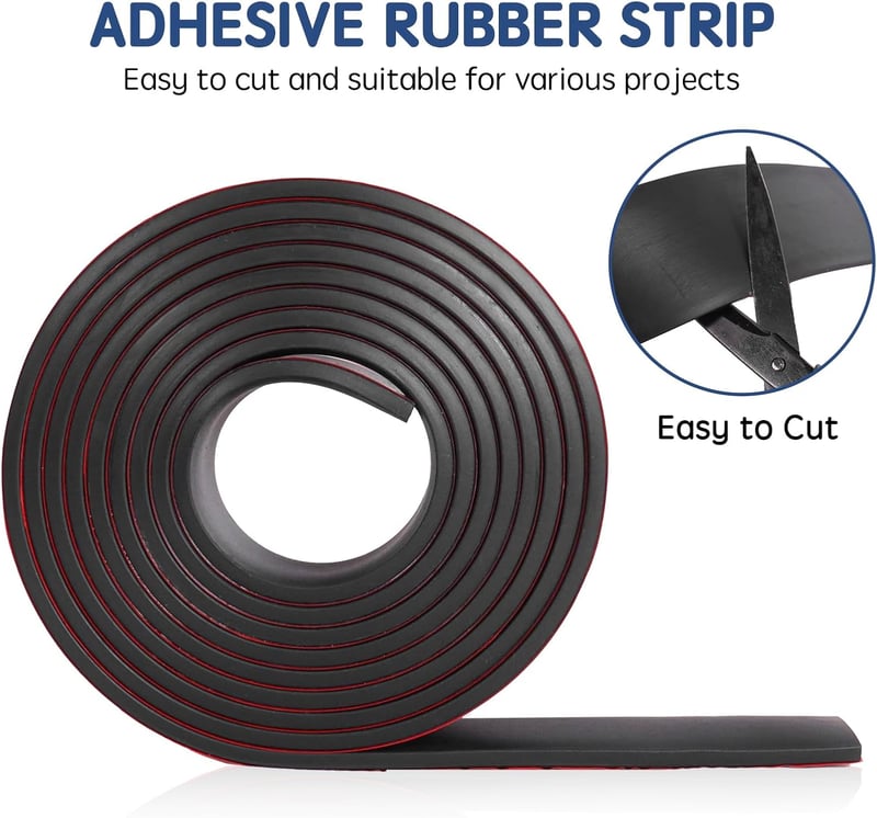DOUJIAO Neoprén Gumiszalag 200x1,5mm - Tömítés, Padlóvédelem, Csúszásmentes Gumilap