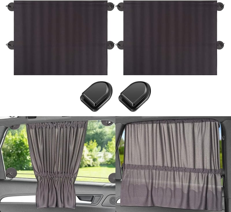 Doukesh Autó Napellenző Szívókorongos UV Védelem UPF50+ 65x50cm 2db