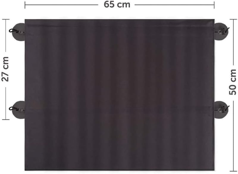 Doukesh Autó Napellenző Szívókorongos UV Védelem UPF50+ 65x50cm 2db