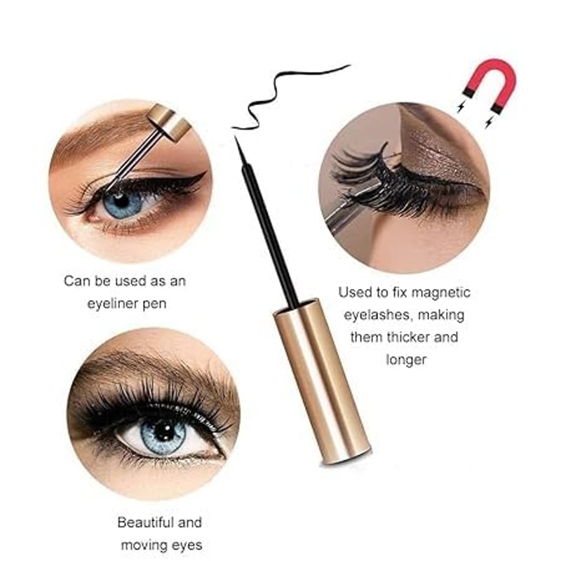 Doukesh Mágneses Folyékony Eyeliner Fekete Vízálló Gyors Száradás