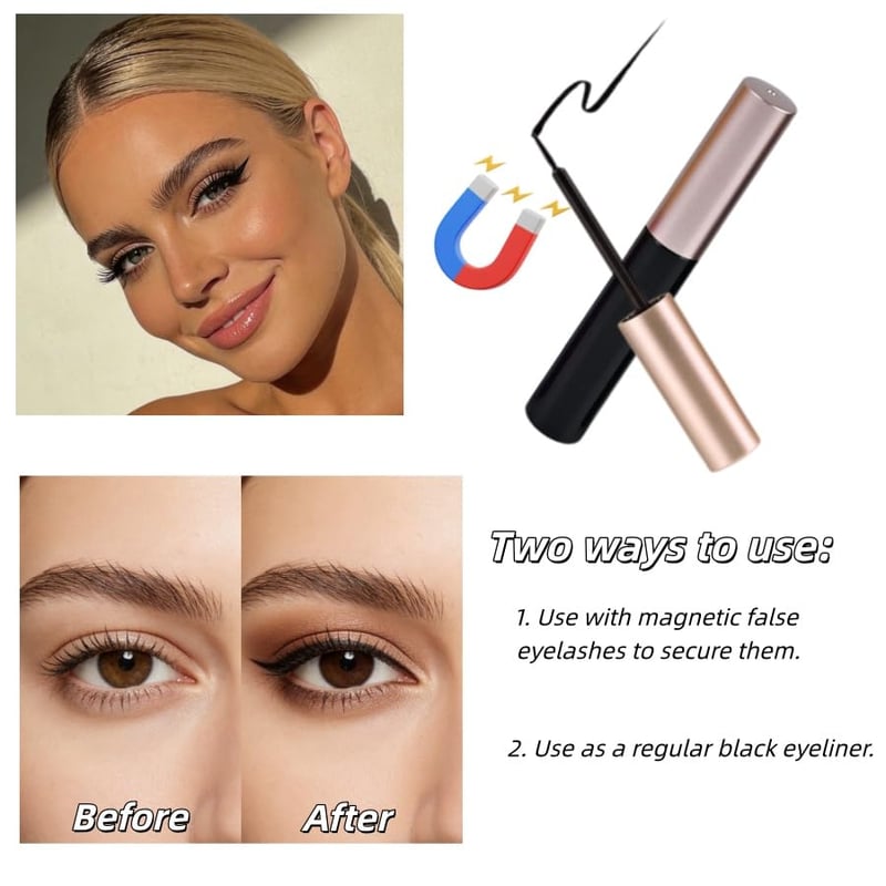 Doukesh Mágneses Folyékony Eyeliner Fekete Vízálló Gyors Száradás