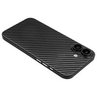 Ultra tenký kryt doupi pre iPhone 16 (6,1 palca) – karbónový vzor, čierny, podpora bezdrôtového nabíjania, super tenký ochranný obal 6