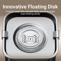 DownyPaws 3L rozsdamentes kutyavíztál csepegésmentes, spill-proof, mosogatógépben mosható 4