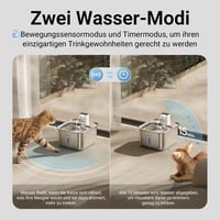 DownyPaws Macska Ivófontána Rozsdamentes Acél Mozgásérzékelős 3L Vezeték Nélküli 3