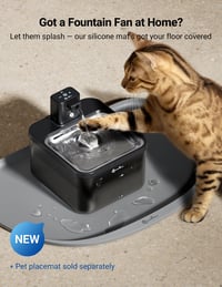 Adăpătoare automată fără fir pentru pisici DownyPaws, cu baterie, negru - Distribuitor automat de apă pentru pisici 7
