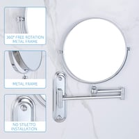 Oglindă cosmetică de perete DOWRY cu LED, mărire 10x, buton tactil, 20 cm 4