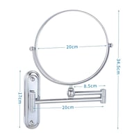 Oglindă cosmetică de perete DOWRY cu LED, mărire 10x, buton tactil, 20 cm 5