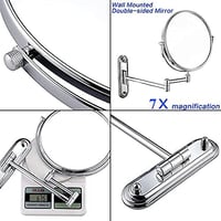 Oglindă cosmetică de perete DOWRY cu LED, mărire 10x, buton tactil, 20 cm 2