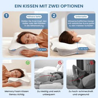 Dozion memóriahabos ergonomikus nyakpárna oldal-, hát- és hasfekve alvóknak - 1 db 4