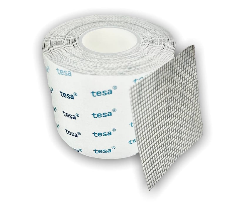 Dpm tapes Öntapadó Üvegszálas Szúnyogháló Javító Szalag - Vízálló UV Álló Ragasztószalag Szürke 50mm x 5m
