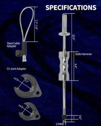 DPTOOL CV Csukló Kihúzó Kalapács Készlet Első Hajtás Tengelyhöz 7