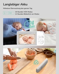 Dr.Care NeoView Babyphone 3,5" kijelzővel, kamera, kétirányú hang, éjszakai látás, hőmérő - 3.5" Monitor mit 1 Kamera 6