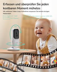 Dr.Care NeoView Babyphone 3,5" kijelzővel, kamera, kétirányú hang, éjszakai látás, hőmérő - 3.5" Monitor mit 1 Kamera 3