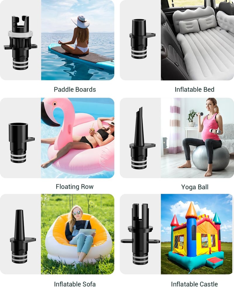 Dr.meter 10000 mAh Elektromos SUP Pumpa 20 PSI - Akkumulátoros Felfújó Készülék Paddleboardhoz, Kajakhoz, Csónakhoz, 12V-os Autós Csatlakozó