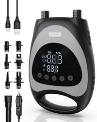 Elektrická pumpa na SUP Dr.meter 20 PSI, prenosný vzduchový kompresor s 5200 mAh batériou, funkciou automatického vypnutia a 2 LED svetlami, pre paddleboardy, člny a kajaky 1