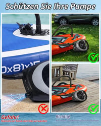 Elektrická pumpa na SUP Dr.meter 20 PSI, prenosný vzduchový kompresor s 5200 mAh batériou, funkciou automatického vypnutia a 2 LED svetlami, pre paddleboardy, člny a kajaky 9