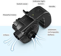 Dr.meter 4000mAh elektromos légpumpa 3 fúvókával, hordozható gyors töltésű matrac és csónak pumpa 5