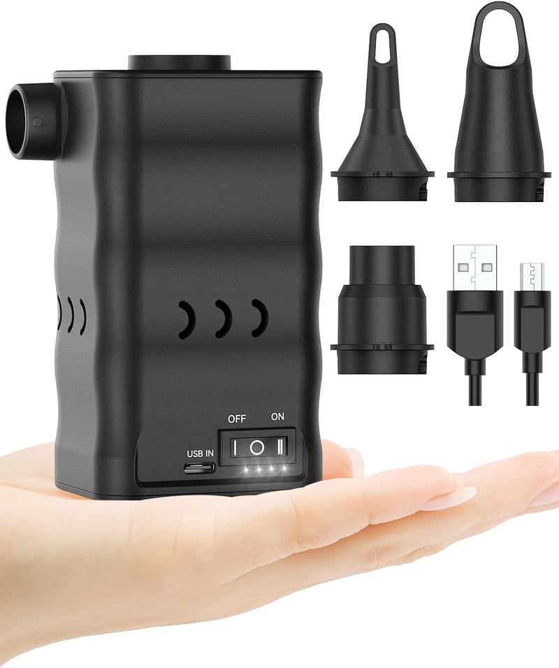 Dr.meter 6000 mAh Akkumulátoros Elektromos Légpumpa 3 Fúvókával Matrachoz Úszógyűrűhöz