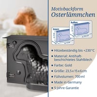 Dr. Oetker 1845 Húsvéti Bárány Sütőforma Öntöttvas - Mini-Lamm 700ml 3