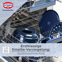 Dr. Oetker Back-Liebe 25 cm forma na chlieb, smaltovaná, tmavomodrá, hranatá forma na pečenie s povrchovou úpravou odolnou voči poškriabaniu 5