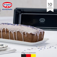 Forma na pečenie chleba Dr. Oetker Back-Liebe, obdĺžniková, 30 cm, so smaltovaným povrchom, odolná proti poškriabaniu, tmavomodrá 3
