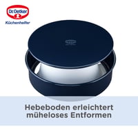 Formă de copt rotundă emailată Dr. Oetker Back-Liebe Ø 28 cm – Formă de tort cu margine înaltă și fund detașabil, rezistentă la zgârieturi și tăieturi 5