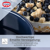 Formă de copt rotundă emailată Dr. Oetker Back-Liebe Ø 28 cm – Formă de tort cu margine înaltă și fund detașabil, rezistentă la zgârieturi și tăieturi 4