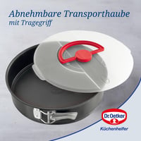Tortová forma s pružinovým uzáverom Dr. Oetker Bake and Go s vekom, 26 cm, nepriľnavý povrch, na cheesecaky a koláče 8