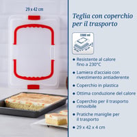 Plech na pečenie Dr. Oetker Bake & Go so vzduchotesným vekom – 3 v 1: pečenie, skladovanie a preprava – 2 – 3 drobné škrabance na plechu (stav: pozri 2. obrázok) 5