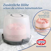 Dr. Oetker Magas Tortaszállító Doboz 22,5 cm Kerek Torta Hordozó Polccal - Transport Box High 4