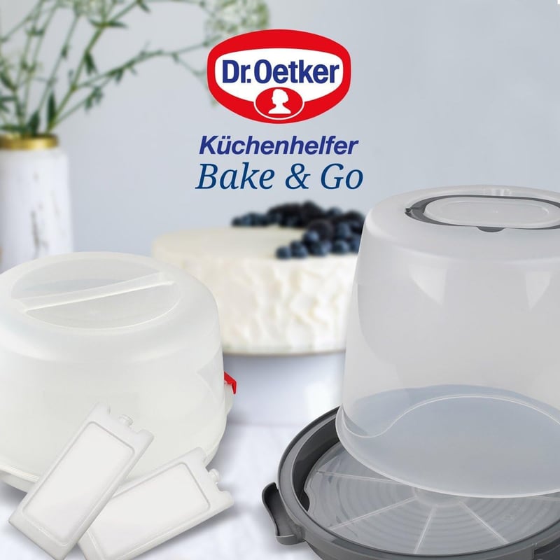 Dr. Oetker Magas Tortaszállító Doboz 22,5 cm Kerek Torta Hordozó Polccal - Transport Box High