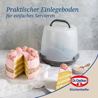 Dr. Oetker Magas Tortaszállító Doboz 22,5 cm Kerek Torta Hordozó Polccal - Transport Box High 5