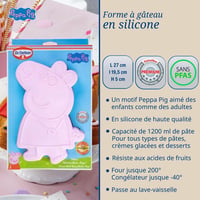 Silikónová forma na pečenie Dr. Oetker Peppa Pig – 1200 ml, 27x19,5x5 cm – Vhodná pre deti, odolná voči kyselinám a teplu, na detské oslavy 3