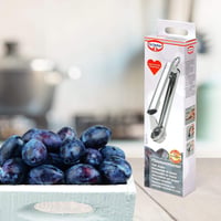 Dr. Oetker PROFI odstranjivač koštica iz šljiva, nehrđajući čelik s mehanizmom za zaključavanje, srebrna boja, 1 kom 2
