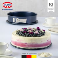 Dr. Oetker okrugli kalup za torte s odvojivim dnom, 28 cm, tamnoplavi emajlirani premaz otporan na rezove i ogrebotine, ekstra visoki rub, čelični kalup za pečenje, 1 kom. 7